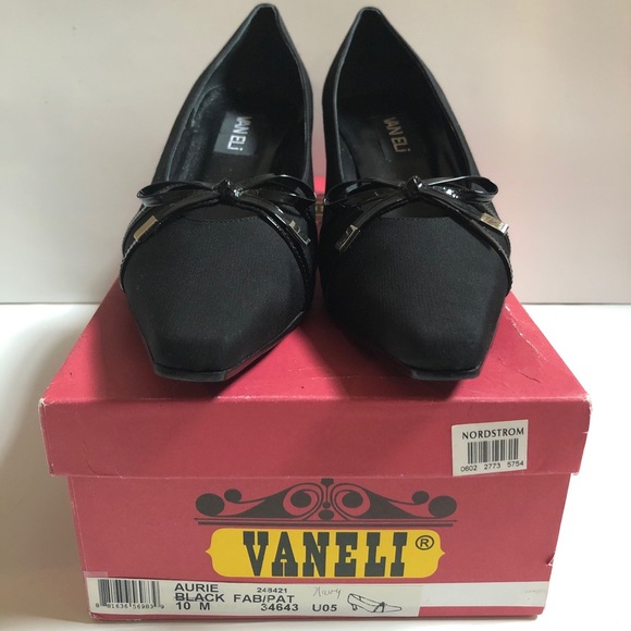 Black Vaneli Aurie Kitten Heels Size 10 - Picture 2 of 4